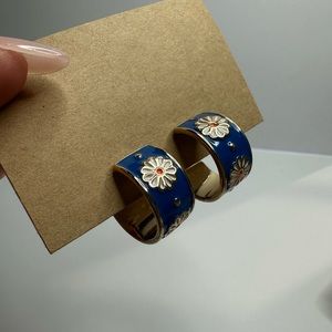 J.Crew Enamel Hoop Earrings